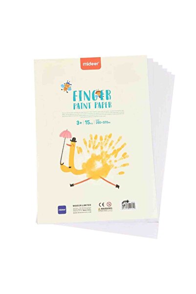 Mideer Set Hartie Pentru Pictat, Finger Paint, 26 X 37 X 1.2 Cm, 15 Buc/set