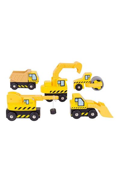 BIGJIGS Toys Car Set - Construction Site