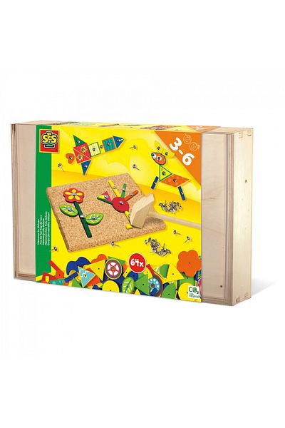 SES Creative Children's construction set - Skill toy with hammer and nails