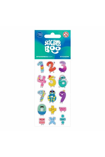 Micostore Stickere Cifre Colorate Si Semne Matematice, Abtibilduri Pentru Activitati Copii