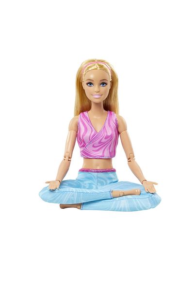 mattel Barbie Made To Move Doll Blonde With Purple Top