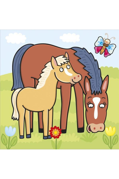 Dino Puzzle pro miminka - Hravá zvířátka - 3-5 dílků