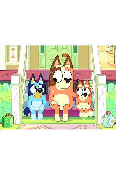 Lisciani Coloring Puzzle - Bluey & Mr Monkey Jocks (24 PIECES)