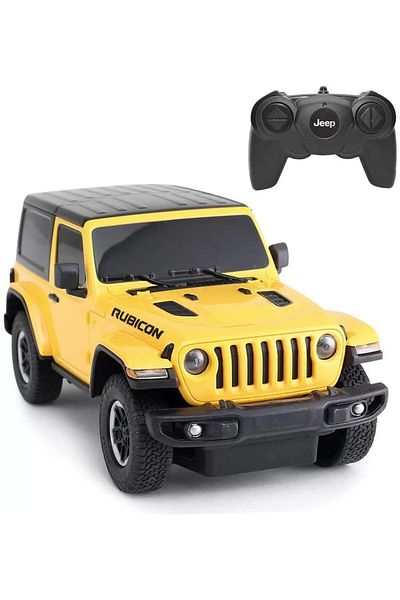 Rastar Remote Control Car Jeep Wrangler Rubicon Yellow 1:24 Scale