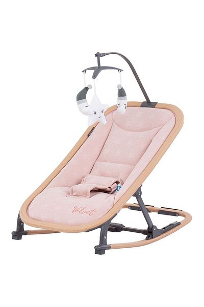Chipolino Velvet Rose Water Wood Rocking Chair