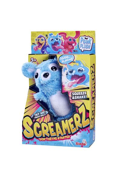 Simba Screamerz Plush Toy Blue Teddy Bear