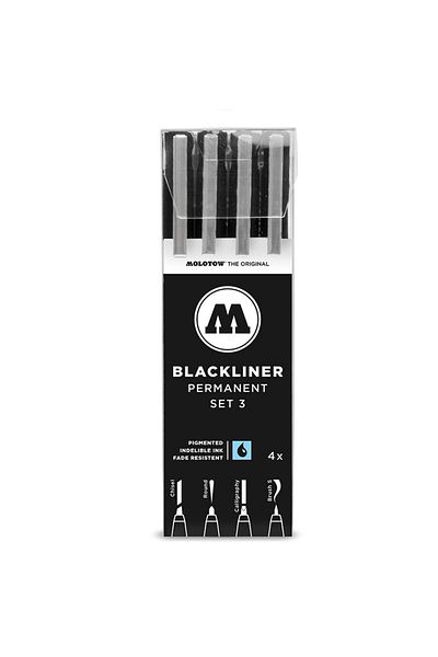 Molotow Blackliner Etui Set 3 4 Pcs.