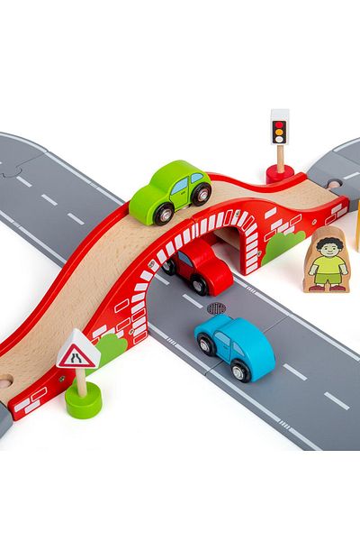 BigJigs Car Circuit - Πόλη (36 τεμάχια)