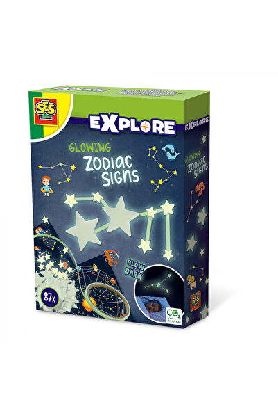 SES Creative Σετ αυτοκόλλητων που φωσφορίζουν στο σκοτάδι με ζώδια για παιδιά
