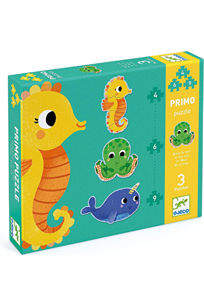 djeco Гигантски пъзел - Морски създания 4-6-9 части