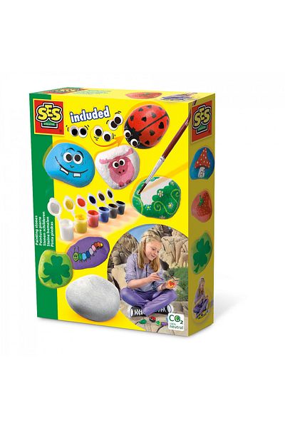 SES Creative Set creativ pentru copii - Pietre de pictat