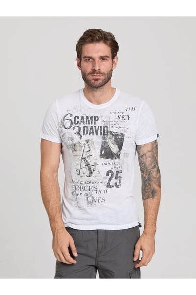 Camp David BİSİKLET YAKA T-SHİRT
