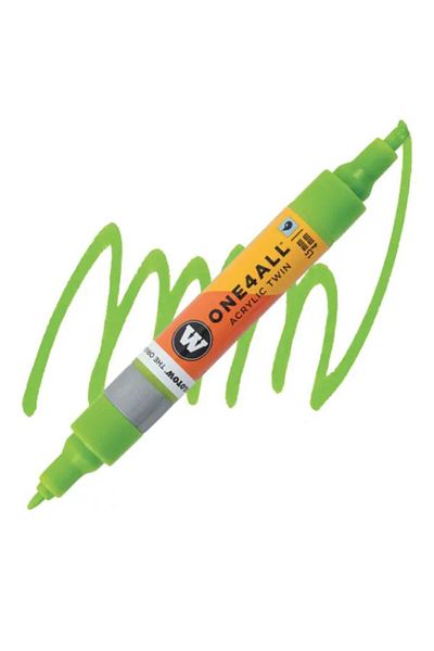 Molotow Acrylic Paint Marker, Dual Tip 1.5 And 4 Mm, One4all, Twin Pumpmarkers, 48 ​​Colors