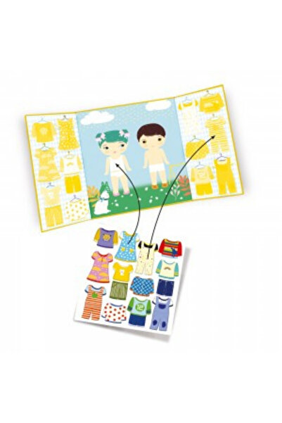 djeco Invatam Sa Ne Imbracam, Planse Cu Abtibilduri Repozitionabile