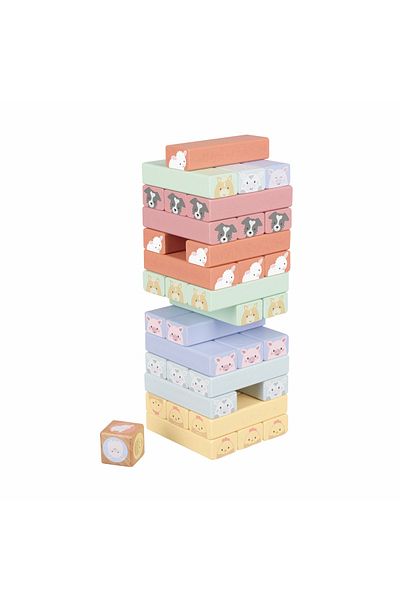 Orange Tree Toys Ο Ασταθής Πύργος με τα Ζώα της Φάρμας,