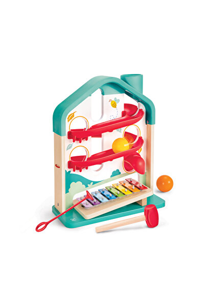 Hape Jucărie din lemn pentru copii - Circuit cu mingi muzicale