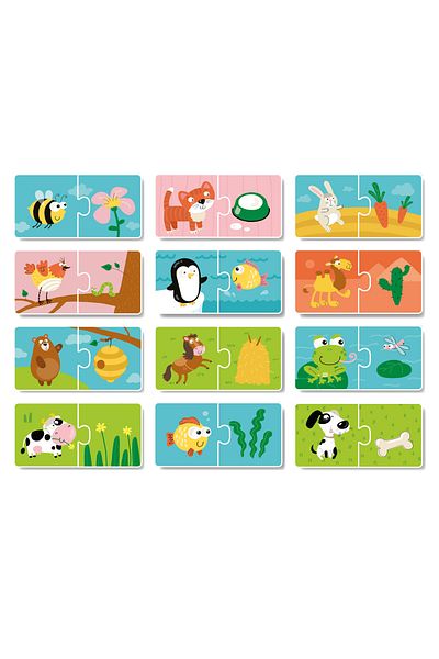 Dodo Duo Puzzle - Animal Food (2 PIECES)