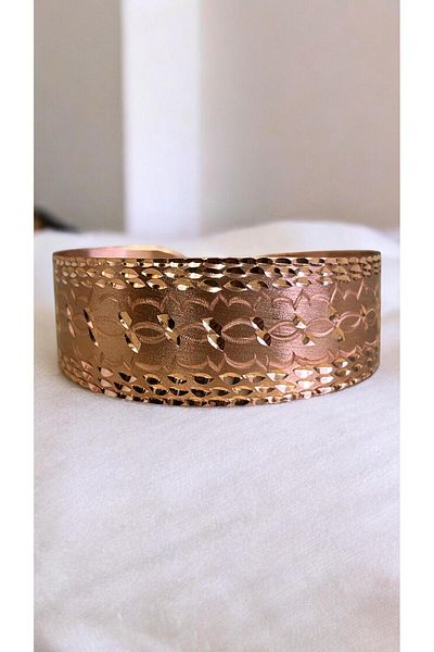 PrestigeSO Copper Bracelet Exquisite Design with Special Engraving - Health and Art