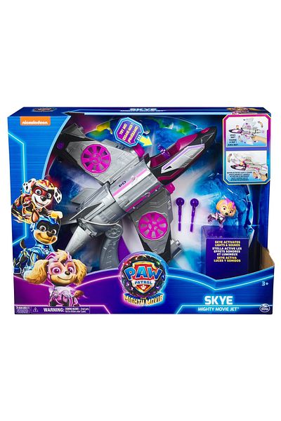 SPIN MASTERR Paw Patrol Skye Mighty Movie Jet Transformer Vehicle