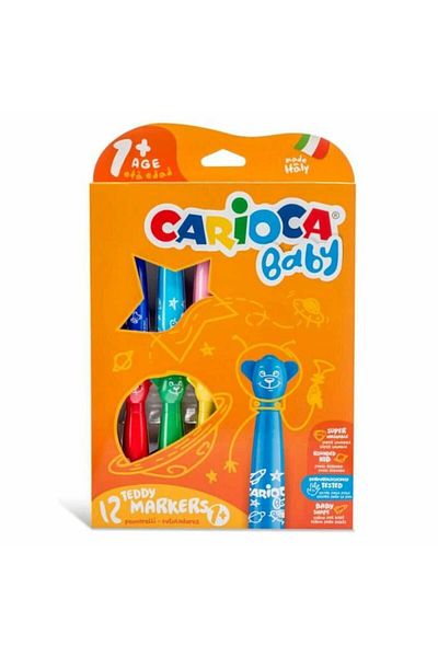 CARIOCA Baby Markers 1 Year Old, Washable, Baby 1, 12 Colors / Set