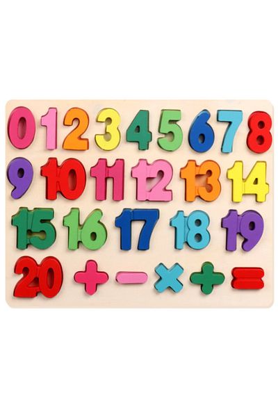 Micostore Puzzle 3D Lemn cu Cifre 0 - 20 si operatiuni matematica