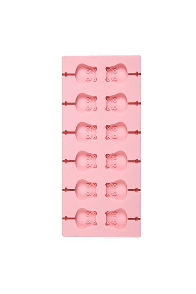 Micostore Silicone Lollipop Mold, 12 Cavities, Kittens, Pink