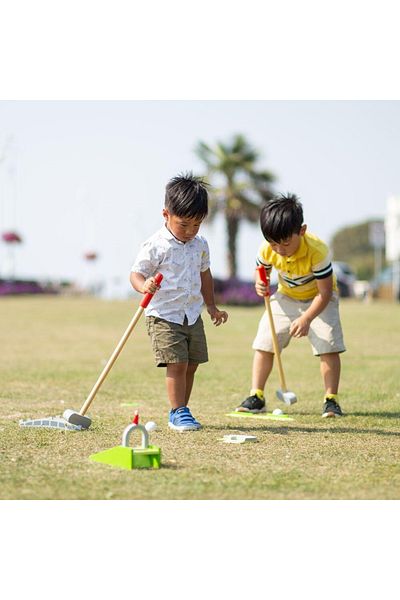 BIGJIGS Toys Joc Mini-golf Din Lemn