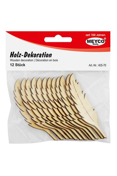 Meyco Frunze naturale din lemn, 12 figurine
