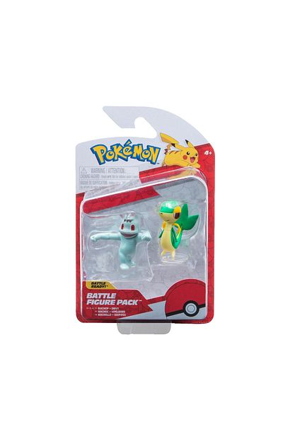 Pokemon - Set Of 2 Action Figures, (MACHOP & SNIVY) S14