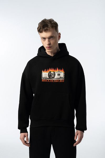 Nhara Unisex Money Is Not Taken Dead Oversize Sweatshirt