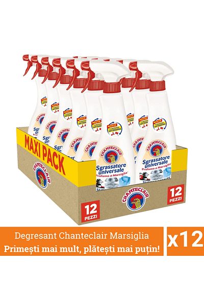 chante clair Promo Pack 12 X Chanteclair Universal Degreaser Marsiglia, Spray, 600 ml