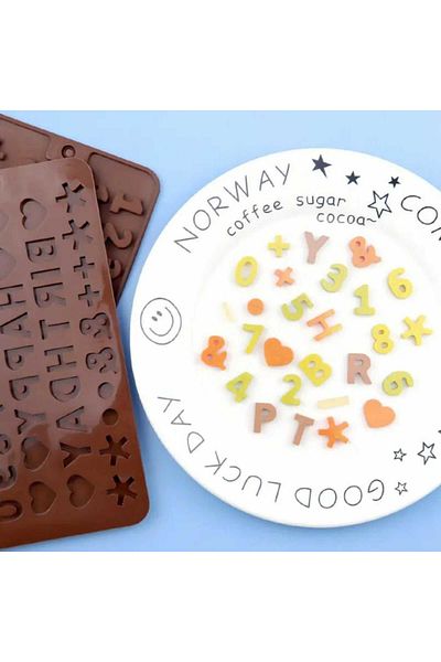 Micostore Candy And Jelly Mold, Happy Birthday And Numbers Model, Silicone, 20.7 X 11 X 0.6 Cm