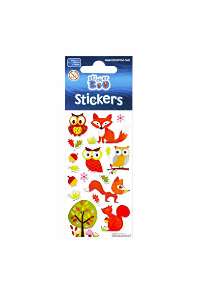 Micostore Owl stickers, squirrels, foxes, forest animals, stickers for creative activities