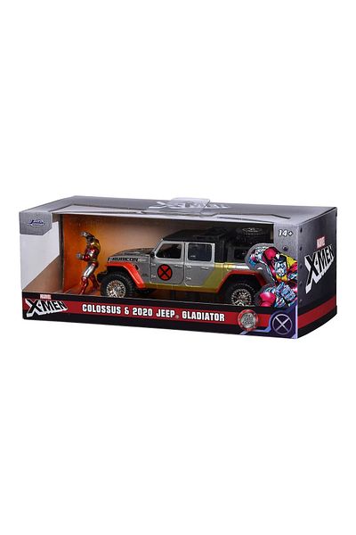 Simba Jada Marvel Set Metal Jeep Gladiator Scale 1:32 and Colossus Metal Figure
