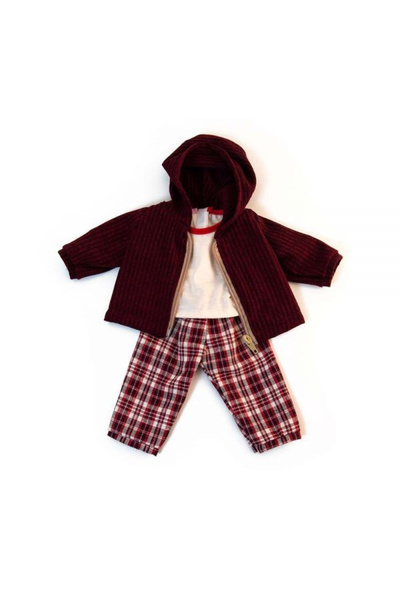 Miniland Σετ Ρούχων για Κρύο Καιρό για Κούκλα Αγόρι 38 Εκ. Καφέ