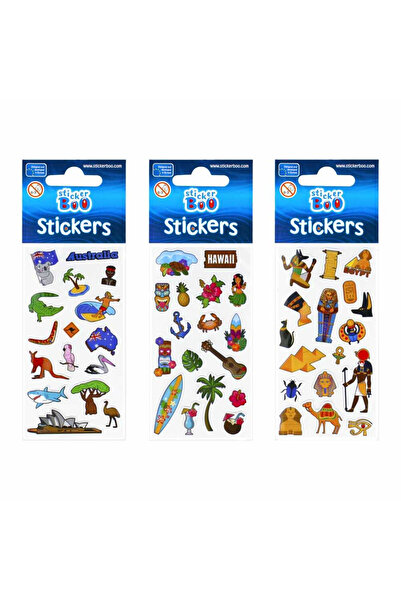 Micostore Travel around the world stickers, stickers for children's creative projects