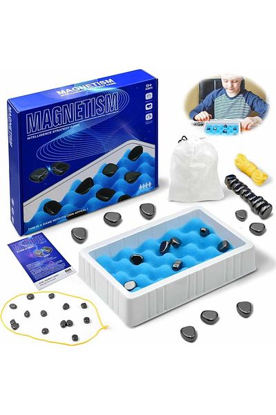Micostore Magnetism Effect Game - Magnetic Chess With Magnet Stones, Intelligent Strategy Game