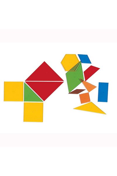 Learning Resources Colored Polygons - Set of 450 Pieces