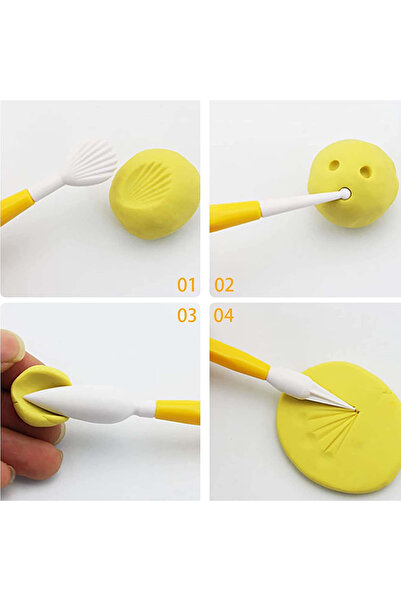 Micostore Set of 9 Plasticine Modeling Molds, Modeling Tools for Pasta, Clay or Wax, Double Ended, Multicolor