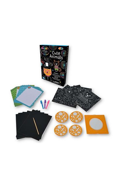 Buddy&Barney Set Creatie Scratch & Spiral - Animale Dragute