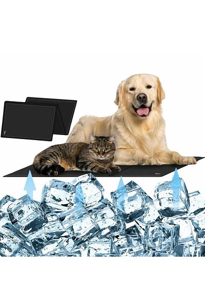 Micostore Cooling Mat For Dogs And Cats, Cooling, With Gel, Cooling Effect, Black, 88 X 49.5 X 3 Cm