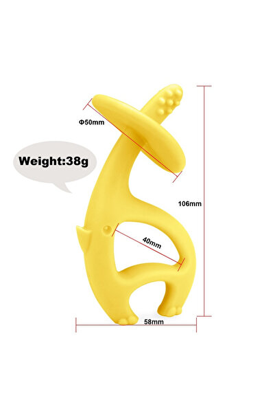 Mombella Silicone Gum Ring - Yellow Elephant