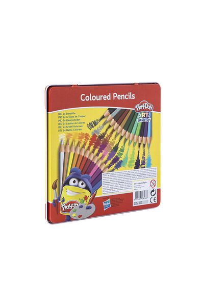 Play Doh Sada 24 Creioane Colorate In Cutie Metalica