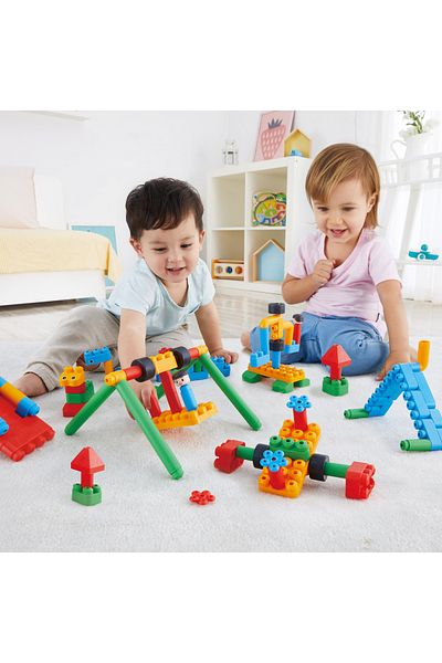 Hape Polym - Adventure Play Kit For Kids (110 PIECES)