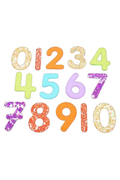 TickiT Set de 14 numere translucide cu sclipici pentru mese luminoase și mese