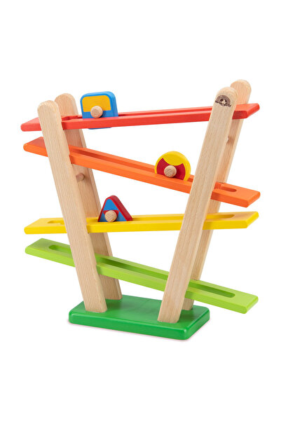 Wonderworld Pista De Curse Din Lemn Cu Rotite,