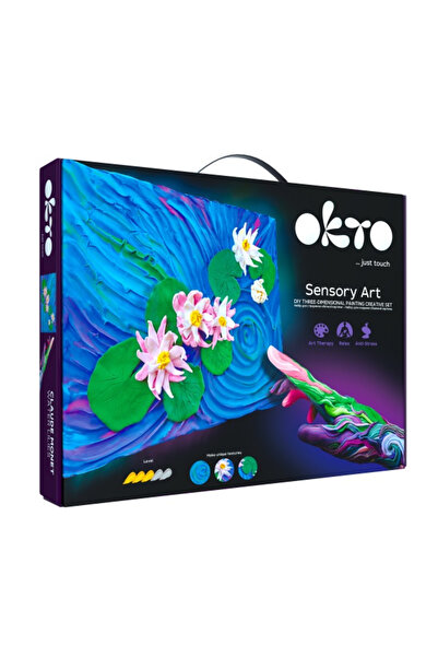 OKTO 3D sada na maľovanie so svetlou hlinou, 30 x 40 cm - Lekná