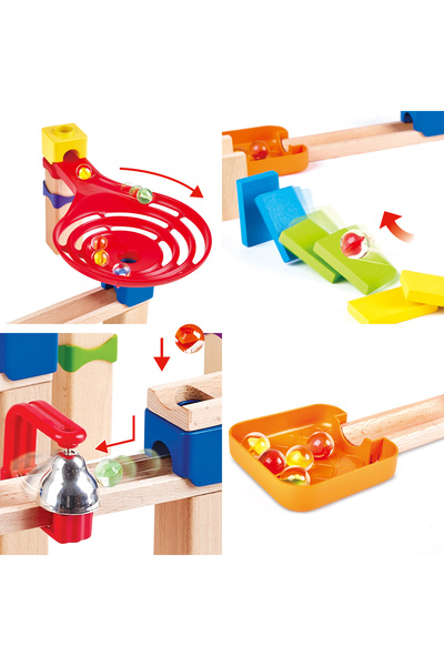 Hape Wooden Toy - Marble Run Crazy Rollers (50 PIECES)
