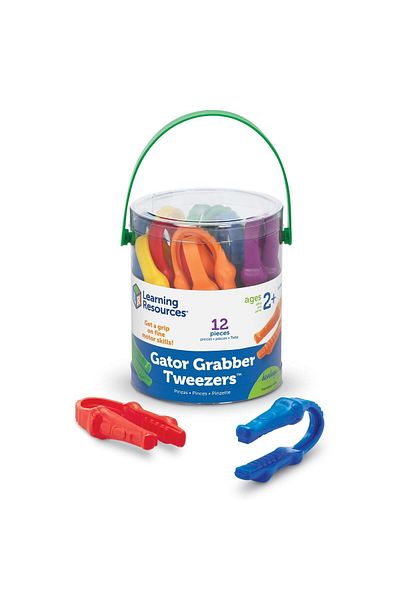 Learning Resources Set of 12 Giant Tweezers - Alligator