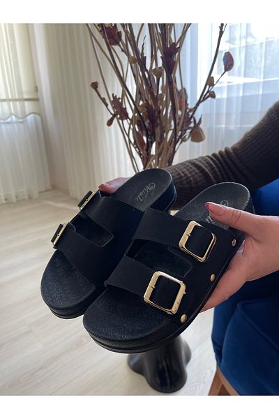 Hızlı Al Slippers .Soft Sole Adjustable Buckle Women's Slippers